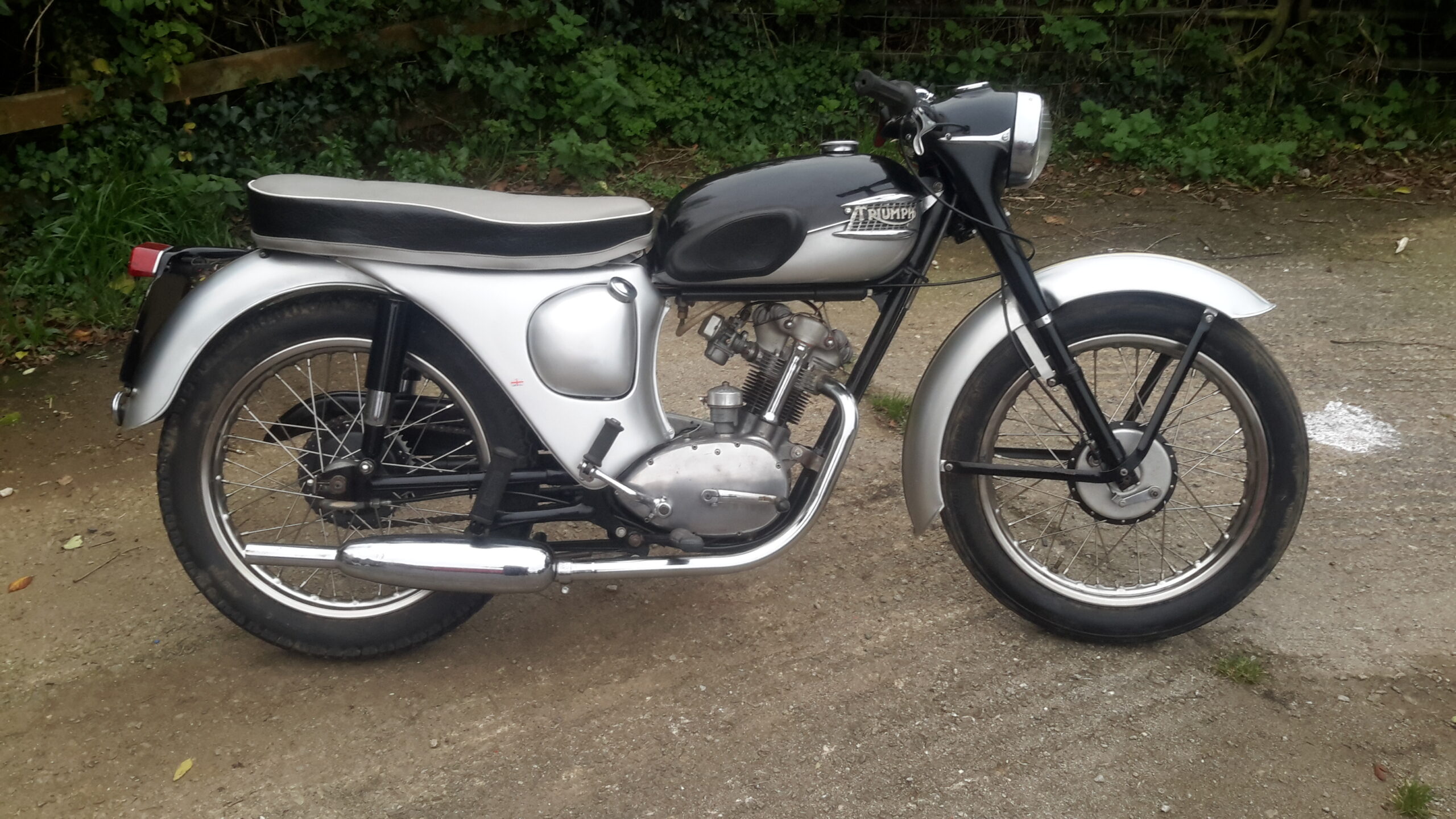 a 1960s Triumph Tiger Cub motorcycle