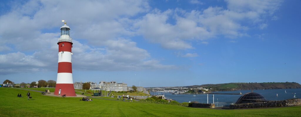 an image of plymouth hoe in devon
