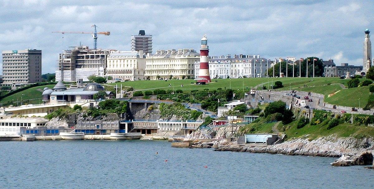 an image of plymouth uk taken from the sea