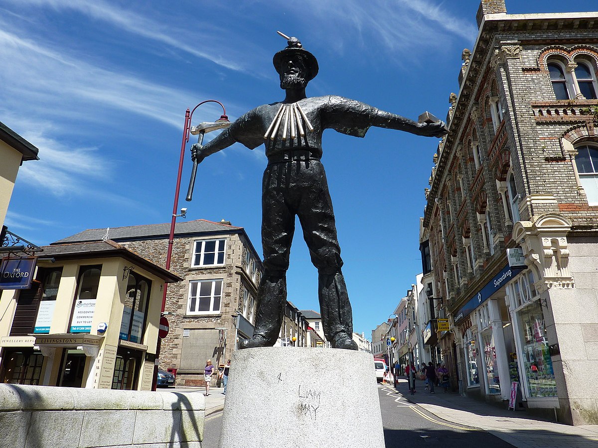 redruth tin miners statue