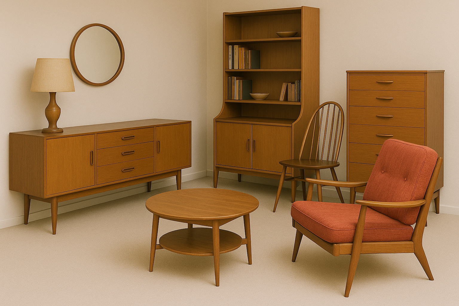 a selection of vintage furniture - ebay delivery service