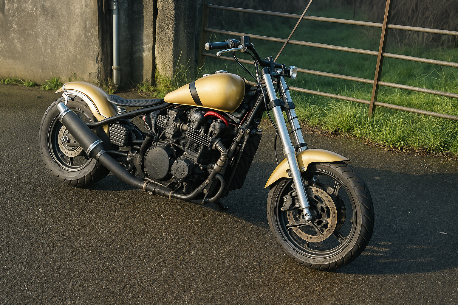 gpz1100 custom chopper - motorcycle delivery cornwall