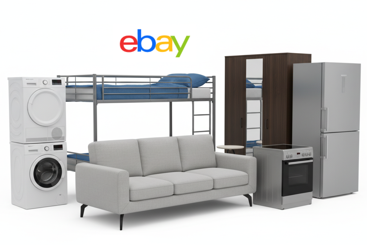 a bunk bed sofa wardrobe cooker washing machine and tumble dry - ebay delivery service